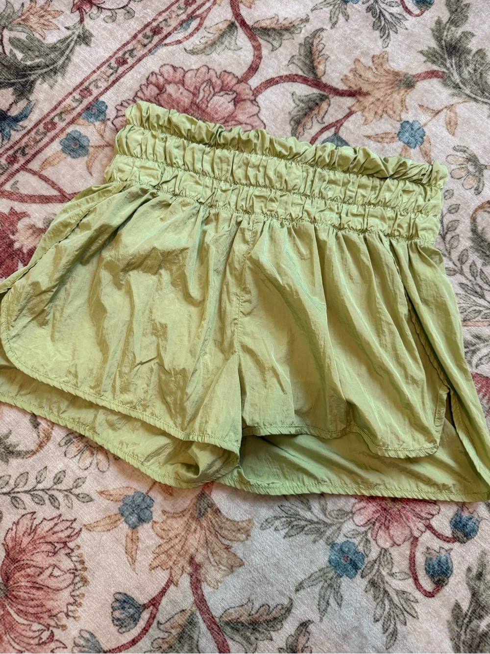 Love Tree Light Green High-Waist Ruffle Shorts